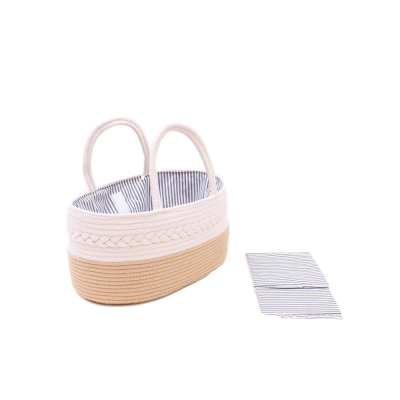 The factory directly for the custom wholesale rice yellow cotton cord woven baby laundry processing diapers toys storage basket