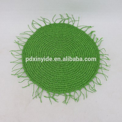 Hot sale products cheap sun shape paper straw placemat handmade placemat