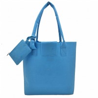 Logo Felt Tote Bag Shoulder bag with pocket